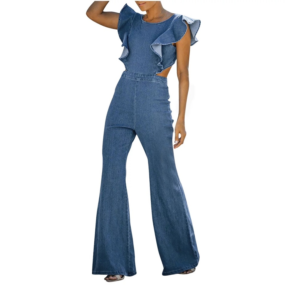 TALULAH DENIM JUMPSUIT
